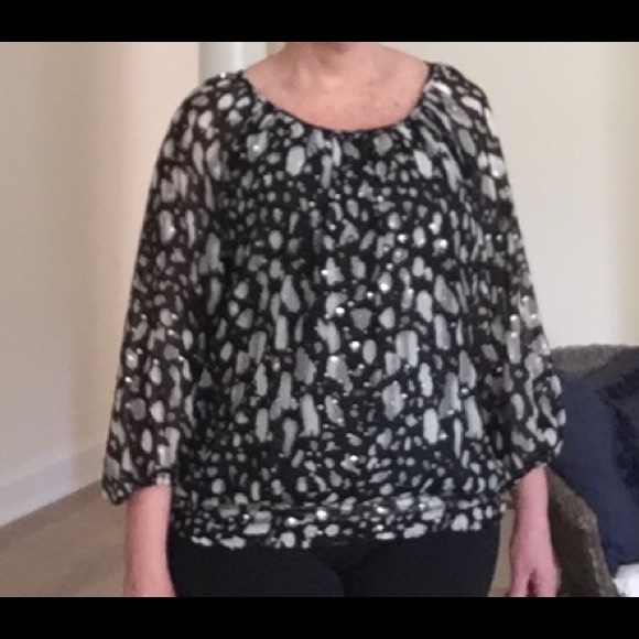 Gorgeous going out top, sparkly party blouse m/l - Picture 11 of 16